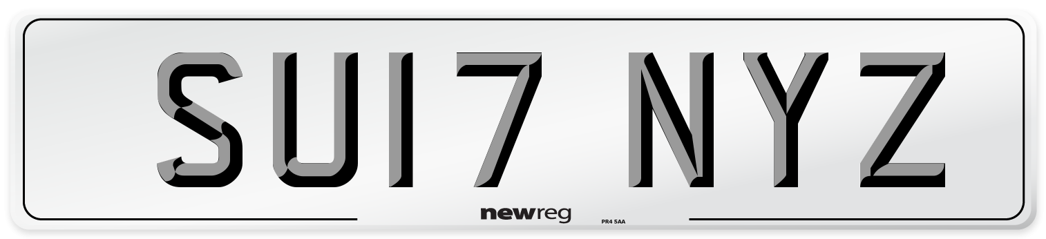 SU17 NYZ Number Plate from New Reg